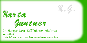 marta guntner business card